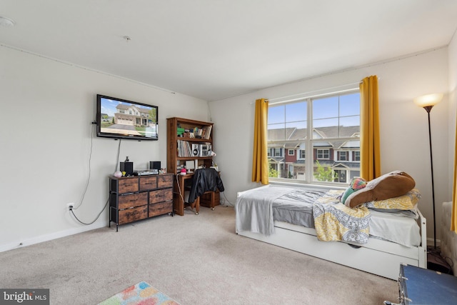 view of carpeted bedroom