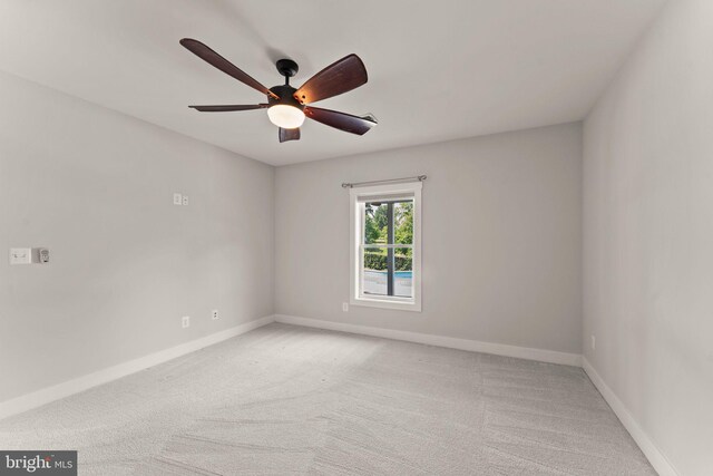 36976 Walnut Park Ln, Purcellville, VA 20132 - unfurnished room with light carpet, a ceiling fan, and baseboards