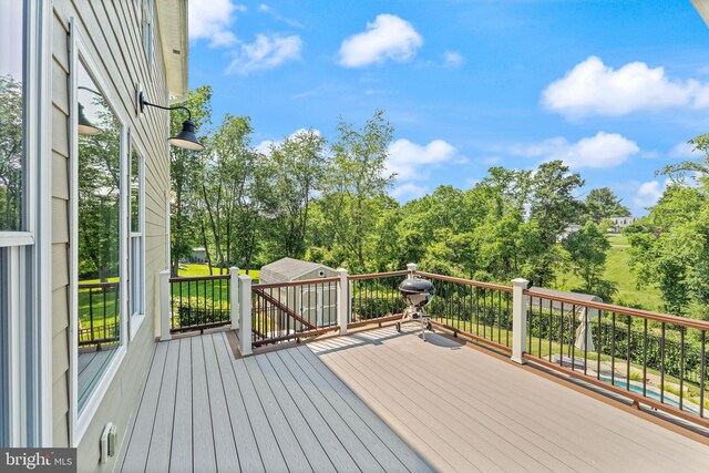 36976 Walnut Park Ln, Purcellville, VA 20132 - wooden terrace featuring view of scattered trees
