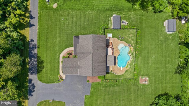 36976 Walnut Park Ln, Purcellville, VA 20132 - bird's eye view of a pool area