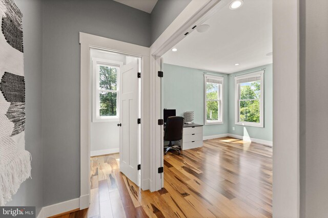 36976 Walnut Park Ln, Purcellville, VA 20132 - office area featuring wood finished floors, healthy amount of natural light, baseboards, and recessed lighting