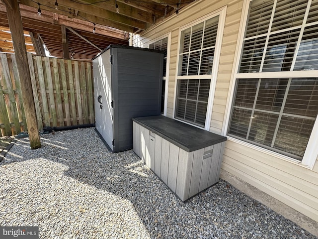 view of patio / terrace with fence