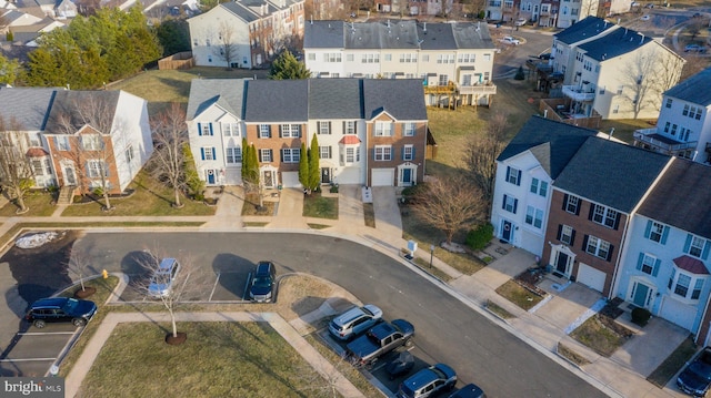 aerial view featuring a residential view