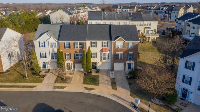 aerial view featuring a residential view