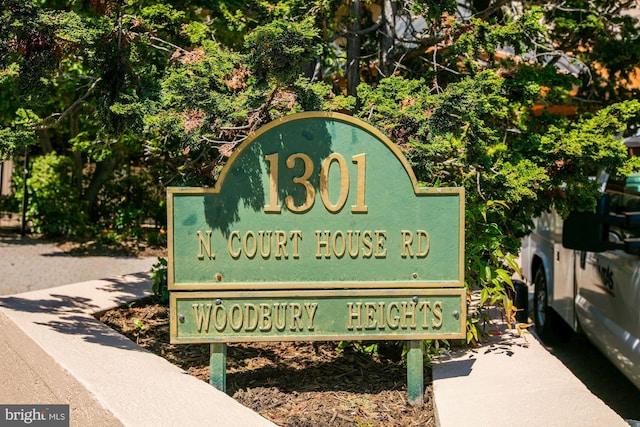 view of community sign