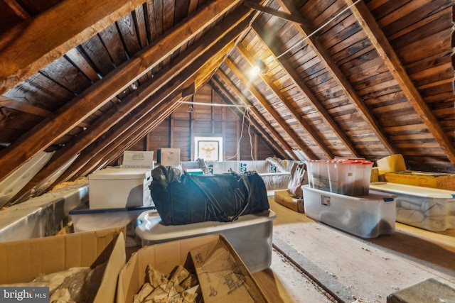 view of attic