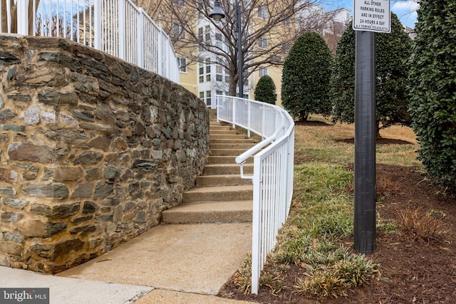 view of stairs