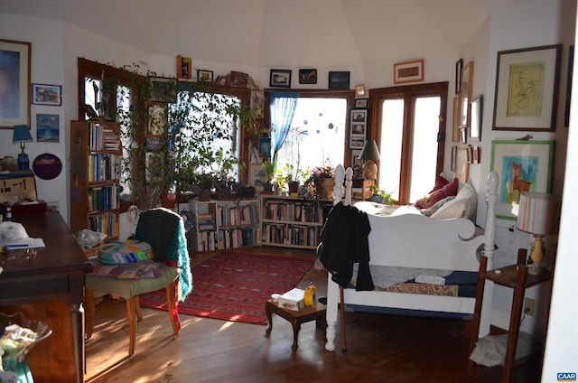 bedroom featuring wood finished floors