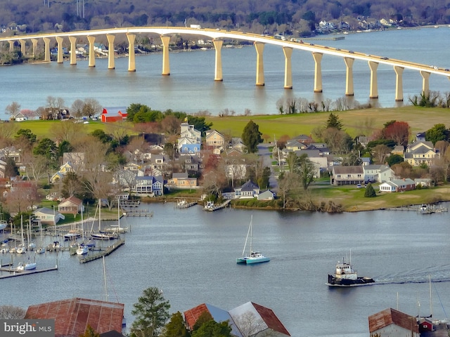 property view of water featuring a residential view