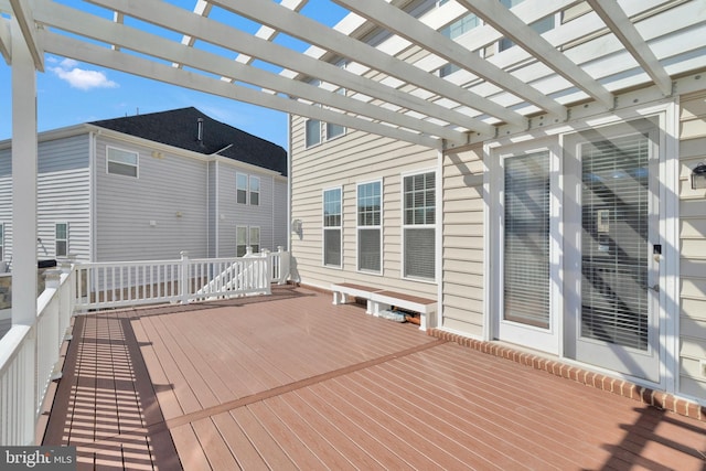 deck with a pergola