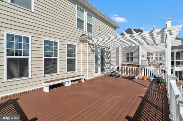 deck with a pergola