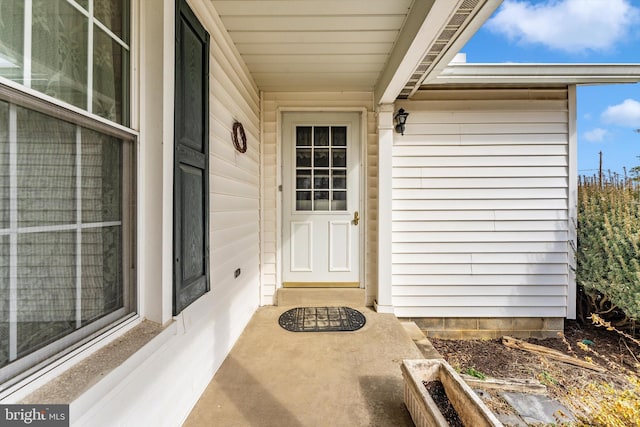 view of doorway to property