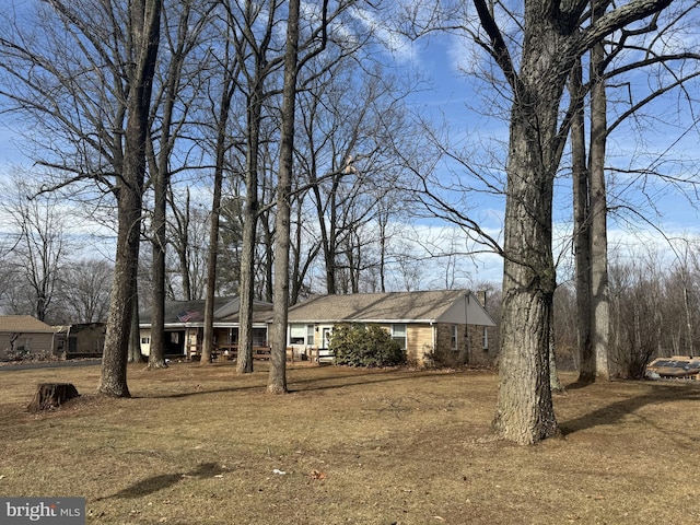 view of front of house with a front yard