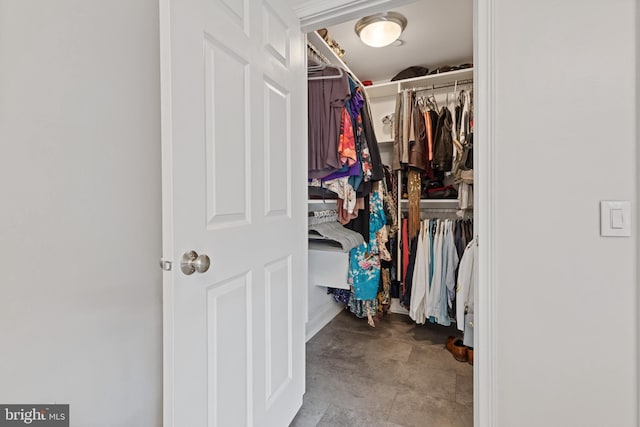 view of walk in closet