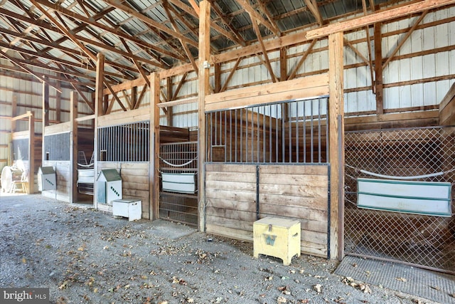 view of horse barn