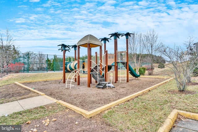 community playground with fence