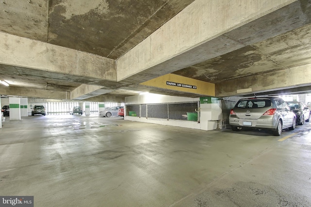 view of parking deck