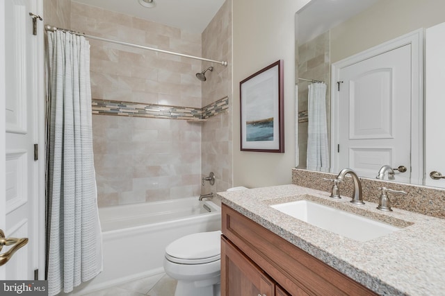 22577 Creighton Farms Dr, Leesburg, VA 20175 - bathroom with shower / bath combo, toilet, and vanity