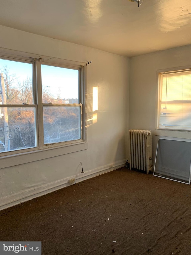 empty room with radiator