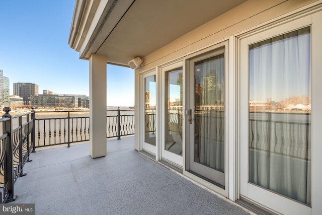 balcony featuring a view of city