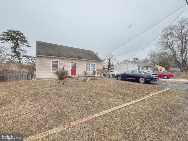 view of front of property with fence