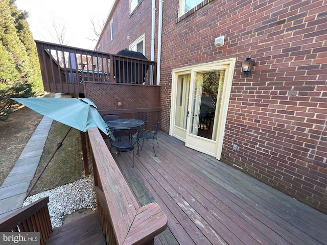 view of wooden deck