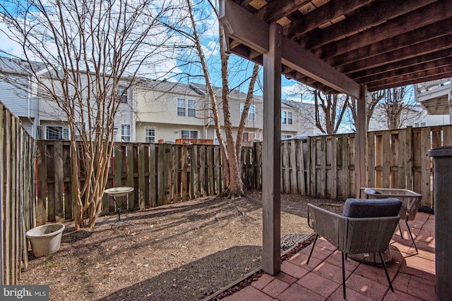 view of patio with a fenced backyard