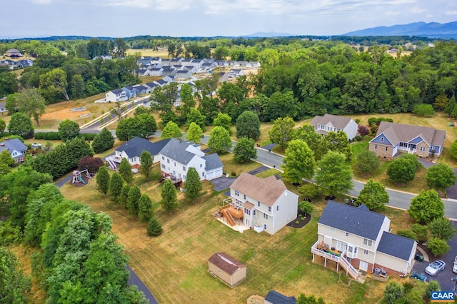 drone / aerial view with a residential view