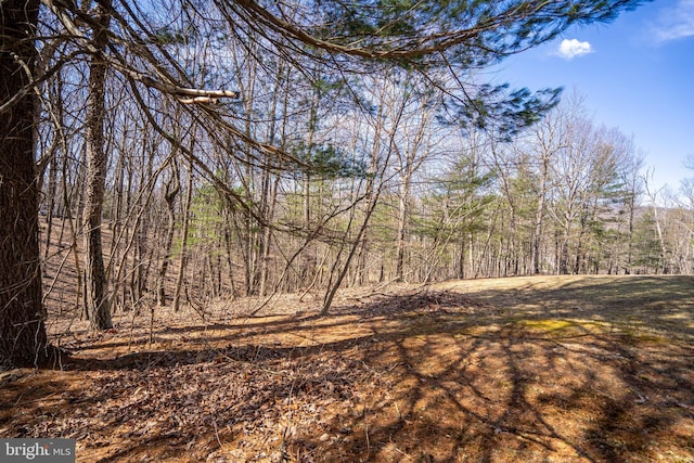 view of landscape with a view of trees