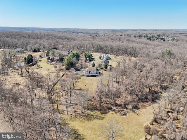 bird's eye view with a rural view