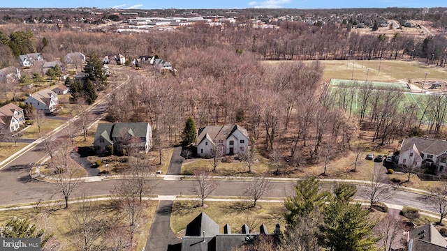 aerial view featuring a residential view