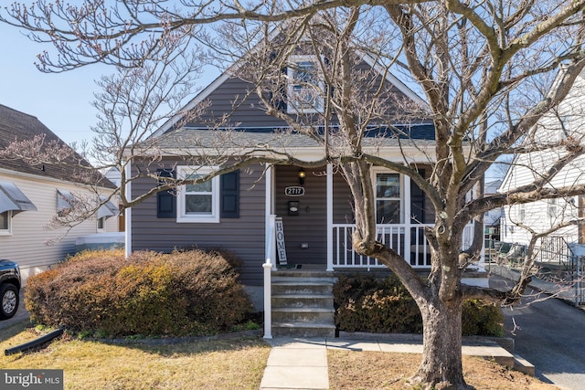 bungalow with a porch