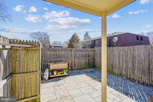 view of patio / terrace with a fenced backyard