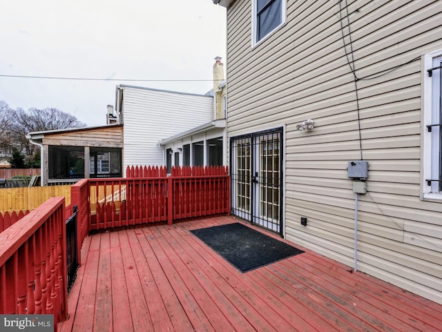 deck with fence