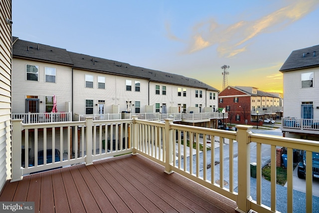 view of deck at dusk