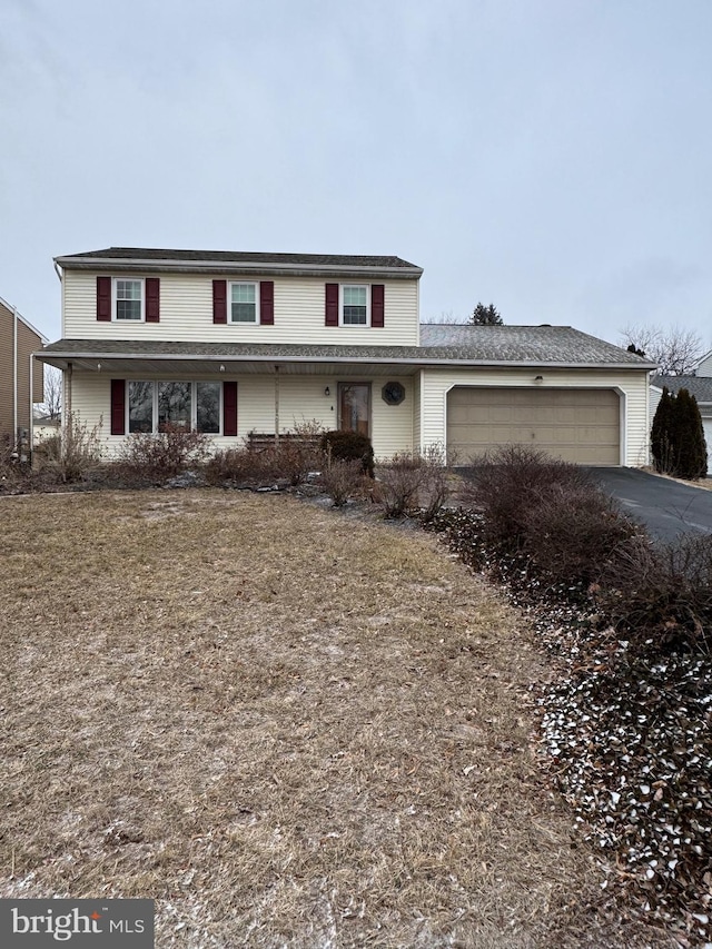 traditional-style home with an attached garage