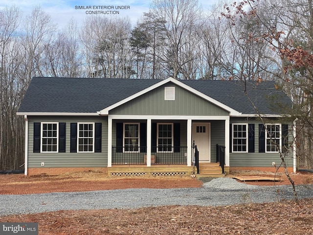 601 Gibbs Rd, Madison, VA 22727 - view of front of home with covered porch and a shingled roof