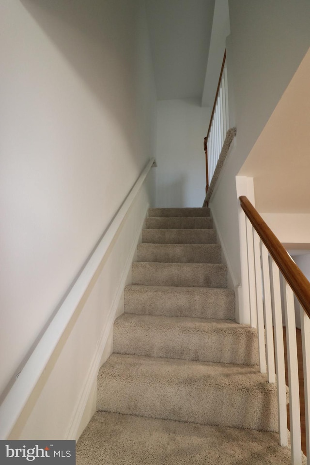 stairs with baseboards