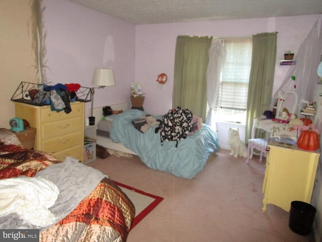 bedroom with carpet floors