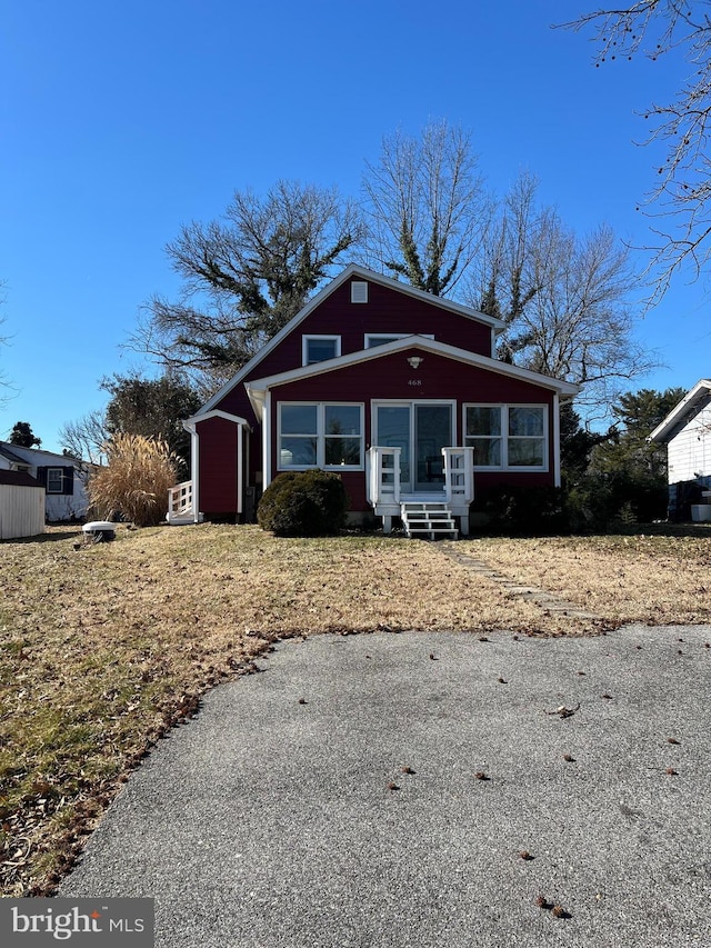 view of bungalow-style home