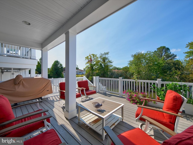 view of wooden deck