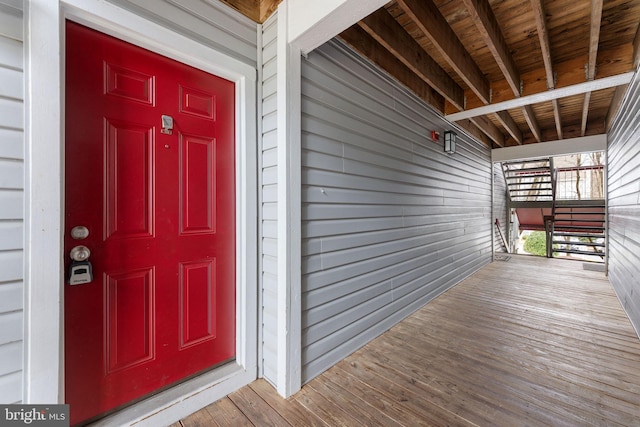 view of doorway to property