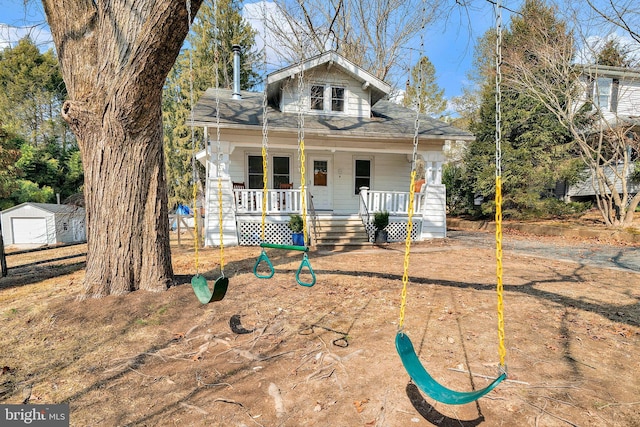 bungalow-style house with a porch