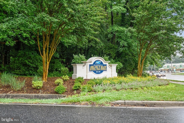 view of community sign