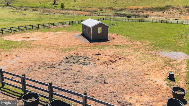 374 Finley Rd, Raphine, VA 24472 - view of yard featuring fence, a rural view, and an outdoor structure