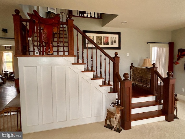 374 Finley Rd, Raphine, VA 24472 - stairs featuring carpet