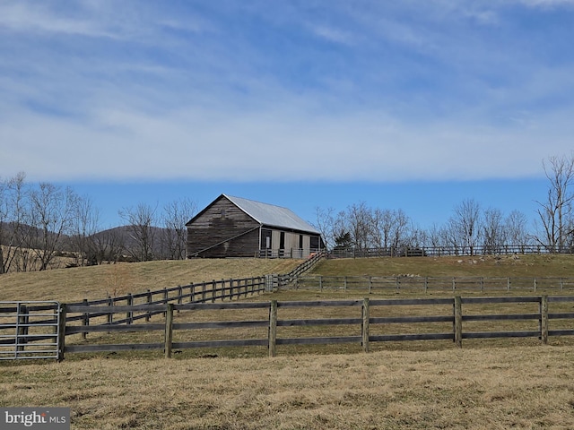 374 Finley Rd, Raphine, VA 24472 - view of yard with fence, a rural view, and a barn