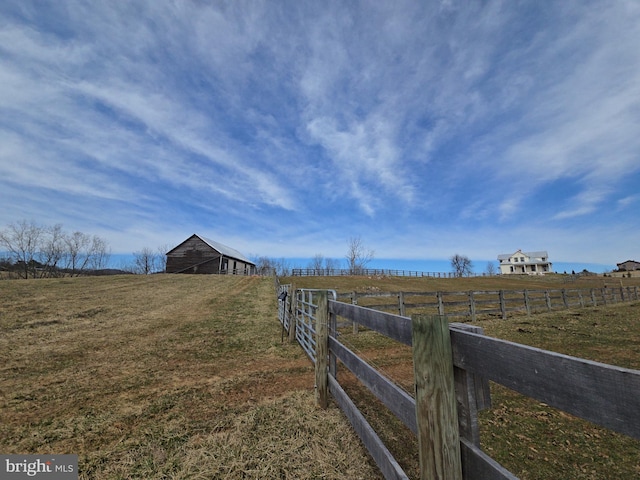 374 Finley Rd, Raphine, VA 24472 - view of yard with fence, an outbuilding, a rural view, and a barn