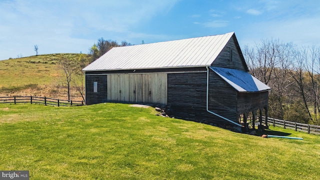 374 Finley Rd, Raphine, VA 24472 - view of barn with a lawn and fence