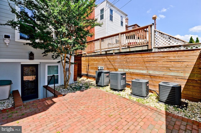 view of patio with central air condition unit